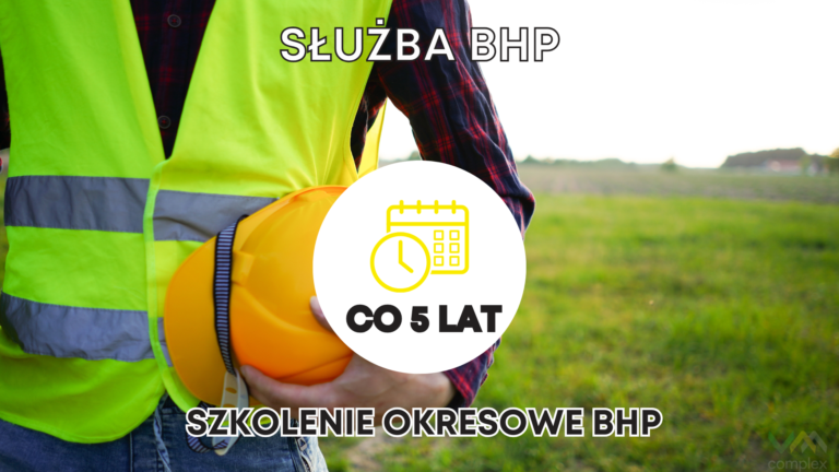 Szkolenie BHP służby BHP odbywa się nie rzadziej niż raz na 5 lat.